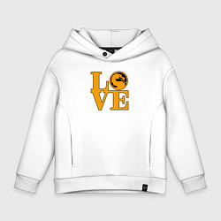 Толстовка оверсайз детская Love mortal kombat, цвет: белый