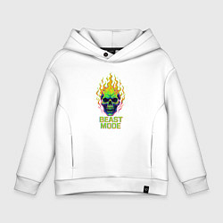 Толстовка оверсайз детская Beast mode, цвет: белый