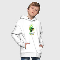 Толстовка оверсайз детская Режим зверя, цвет: белый — фото 2