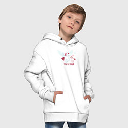 Толстовка оверсайз детская Милые волшебные животные лошадь и Пегас, цвет: белый — фото 2