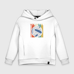 Толстовка оверсайз детская Volleyball colors, цвет: белый