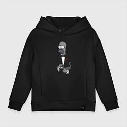 Толстовка оверсайз детская Homer godfather, цвет: черный