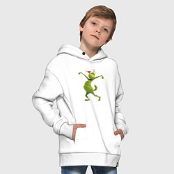 Толстовка оверсайз детская Гринч в предвкушении нового года, цвет: белый — фото 2