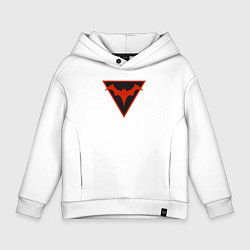 Толстовка оверсайз детская Red batman, цвет: белый