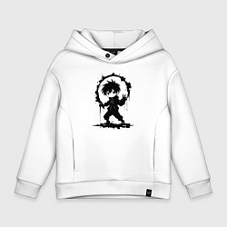 Толстовка оверсайз детская Banksy аниме, цвет: белый