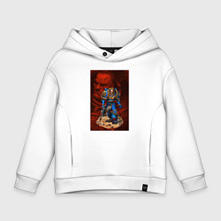 Толстовка оверсайз детская Space Marine, цвет: белый