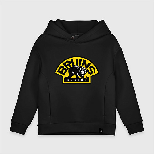 Детское худи оверсайз HC Boston Bruins Label / Черный – фото 1