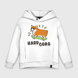 Толстовка оверсайз детская Hardcorg, цвет: белый