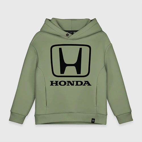Детское худи оверсайз Honda logo / Авокадо – фото 1