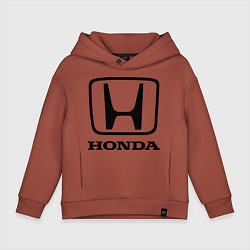Толстовка оверсайз детская Honda logo, цвет: кирпичный