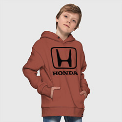 Толстовка оверсайз детская Honda logo, цвет: кирпичный — фото 2