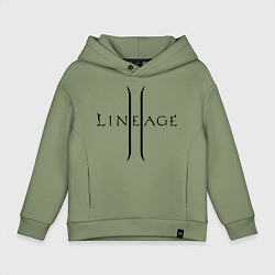 Толстовка оверсайз детская Lineage logo, цвет: авокадо