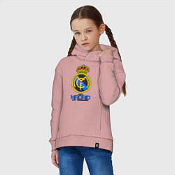 Толстовка оверсайз детская Real Madrid, цвет: пыльно-розовый — фото 2