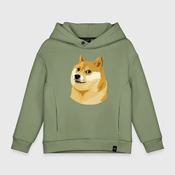 Толстовка оверсайз детская Doge, цвет: авокадо