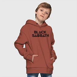 Толстовка оверсайз детская Black Sabbath, цвет: кирпичный — фото 2