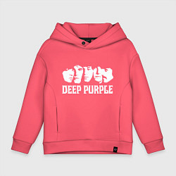 Толстовка оверсайз детская Deep Purple, цвет: коралловый