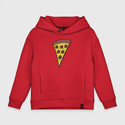 Толстовка оверсайз детская Pizza man, цвет: красный