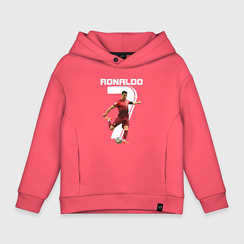 Детское худи оверсайз Ronaldo 07 / Коралловый – фото 1