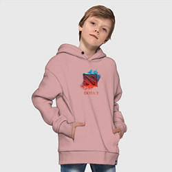 Толстовка оверсайз детская Dota 2 Shadows, цвет: пыльно-розовый — фото 2