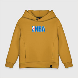 Толстовка оверсайз детская NBA, цвет: горчичный