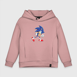 Толстовка оверсайз детская Sonic the Hedgehog, цвет: пыльно-розовый