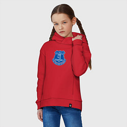 Толстовка оверсайз детская Эвертон logo - nil satis nisi optimum, цвет: красный — фото 2