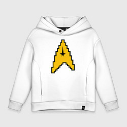 Толстовка оверсайз детская Star Trek: 8 bit, цвет: белый