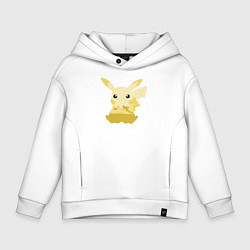 Толстовка оверсайз детская Pikachu Shadow, цвет: белый