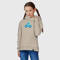 Толстовка оверсайз детская Cloud9 Foil Металлический эффект, цвет: миндальный — фото 2