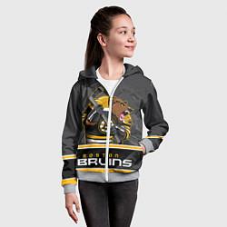Толстовка на молнии детская Boston Bruins, цвет: 3D-меланж — фото 2