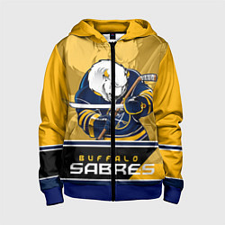 Толстовка на молнии детская Buffalo Sabres, цвет: 3D-синий