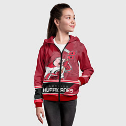 Толстовка на молнии детская Carolina Hurricanes, цвет: 3D-красный — фото 2