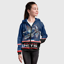 Толстовка на молнии детская Winnipeg Jets, цвет: 3D-черный — фото 2