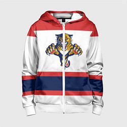 Толстовка на молнии детская Florida Panthers, цвет: 3D-белый