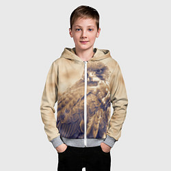 Толстовка на молнии детская Сокол Sollievo, цвет: 3D-меланж — фото 2