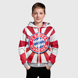 Толстовка на молнии детская FC Bayern, цвет: 3D-меланж — фото 2