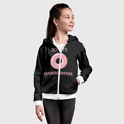 Толстовка на молнии детская Donuts, цвет: 3D-белый — фото 2