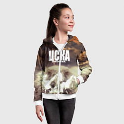 Толстовка на молнии детская ЦСКА Москва, цвет: 3D-белый — фото 2