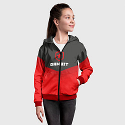 Толстовка на молнии детская Gambit Gaming Uniform, цвет: 3D-красный — фото 2