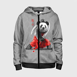 Толстовка на молнии детская Master Panda, цвет: 3D-черный