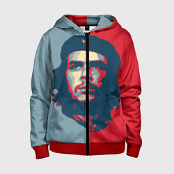 Толстовка на молнии детская Che Guevara, цвет: 3D-красный