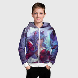 Толстовка на молнии детская Red Dress, цвет: 3D-белый — фото 2