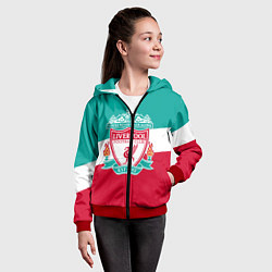 Толстовка на молнии детская Liverpool: You'll never walk alone, цвет: 3D-красный — фото 2