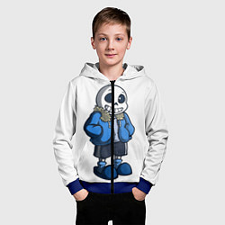Толстовка на молнии детская Undertale, цвет: 3D-синий — фото 2
