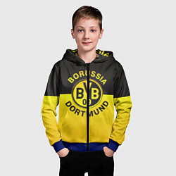 Толстовка на молнии детская Borussia Dortmund FC, цвет: 3D-синий — фото 2