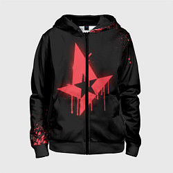 Толстовка на молнии детская Astralis: Black collection, цвет: 3D-черный