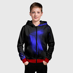 Толстовка на молнии детская Titan: Black collection, цвет: 3D-красный — фото 2