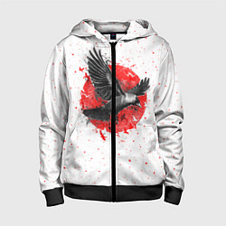 Детская толстовка на молнии Черный ворон