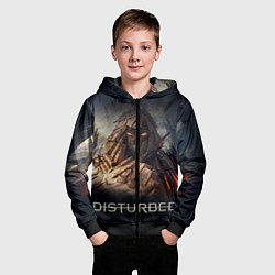 Толстовка на молнии детская Disturbed: Skull Mountain, цвет: 3D-черный — фото 2