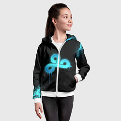 Толстовка на молнии детская Cloud 9: Black collection, цвет: 3D-белый — фото 2